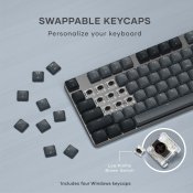 Satechi SM3 slim mekaniskt bakgrundsbelyst Bluetooth-tangentbord US layout - Mörk