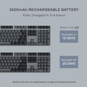 Satechi SM3 slim mekaniskt bakgrundsbelyst Bluetooth-tangentbord US layout - Mörk