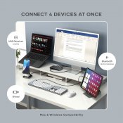 Satechi SM3 Slim mekanisk bagbelyst Bluetooth-tastatur med US-engelsk layout - Lysegrå