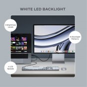Satechi SM3 Slim mekanisk bagbelyst Bluetooth-tastatur med US-engelsk layout - Lysegrå