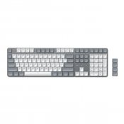 Satechi SM3 Slim mekanisk bagbelyst Bluetooth-tastatur med US-engelsk layout - Lysegrå