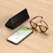 Satechi FindAll™ Vegansk læderbrilleetui med Find My Apple  - Sort