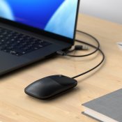 Satechi Slim LX Wired Mouse - Avaruudenmusta