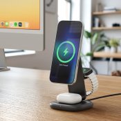 Satechi 3-i-1 hopfällbart Qi2 trådlöst laddställ - Svart