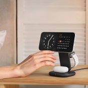 Satechi 3-i-1 hopfällbart Qi2 trådlöst laddställ - Svart