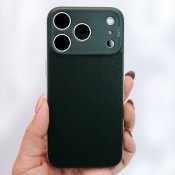 Süti NanoLeather PhoneBack för iPhone 18 Pro - Siciliansk oliv