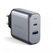 Satechi 30W Wall Charger with USB-C and USB-A outlet