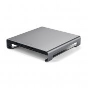 Satechi USB-C Aluminum Monitor Stand Hub för iMac med USB 3.0 portar, kortläsare samt 3.5mm hörlursuttag - Space Grey