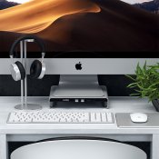 Satechi USB-C Aluminum Monitor Stand Hub för iMac med USB 3.0 portar, kortläsare samt 3.5mm hörlursuttag - Space Grey