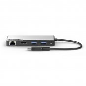 ALOGIC USB-C Fusion MAX 6-i-1-hubb V2 HDMI, USB, Ethernet och PD – Rymdgrå