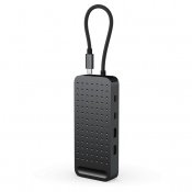 ExtendView USB4-kaksois-HDMI-monitoimisovitin - Avaruusmusta