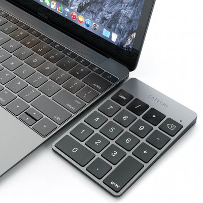 Satechi Slim trådløst tastatur - oppladbart Bluetooth-tastatur i aluminium - Space Grey