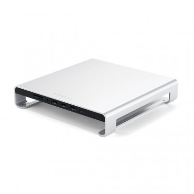 Satechi USB-C Aluminum Monitor Stand Hub for iMac - Sølv
