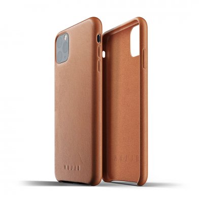 Mujjo Full Leather Case för iPhone 11 Pro Max - Tan