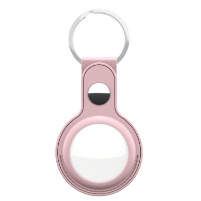 KeyBudz Leather Keyring for AirTag - Pink