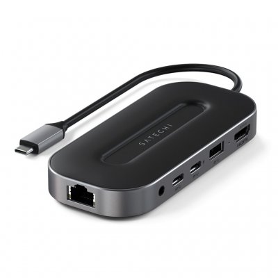 Satechi uSB4 Multiport-adapter med 2,5 G Ethernet - Space grey