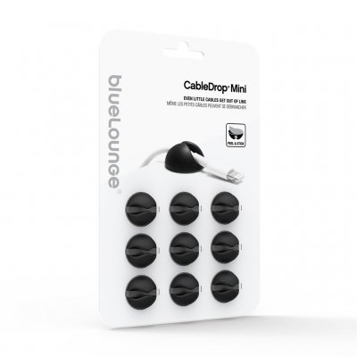 Bluelounge Cable Drop Mini 9-pack - Black