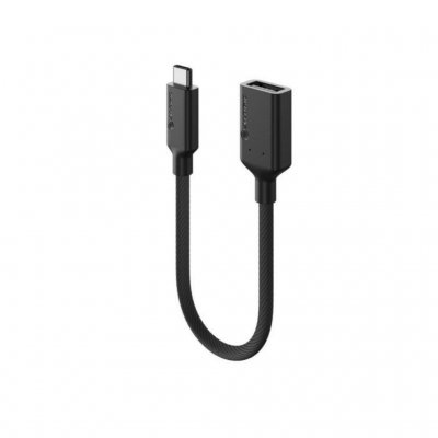 ALOGIC Elements PRO 10 cm USB-C til USB-A-adapter - Svart