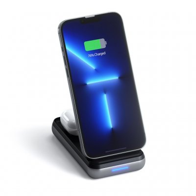 Satechi duo Wireless Charger-stativ - Space grey