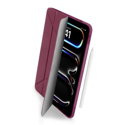 iPad Pro 11 (M5/M4) Origami No1 originalt cover - bordeaux - Vinrød