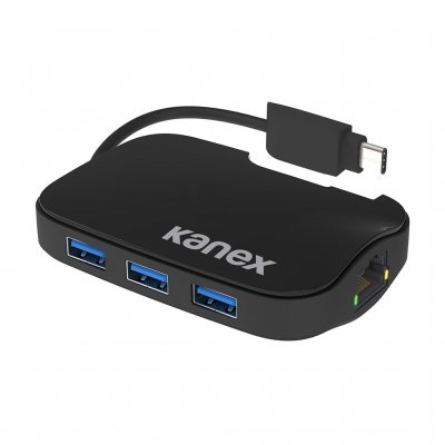Kanex USB-C 3-porttinen keskittimen Gigabit Ethernet -yhteyskäytävä