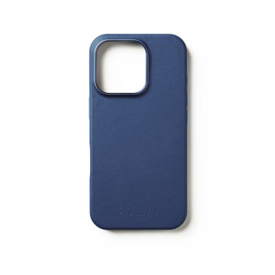 Mujjo Leather Case for iPhone 16 Pro - Monaco Blue