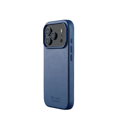 Mujjo Leather Case for iPhone 17 Pro - Monaco Blue