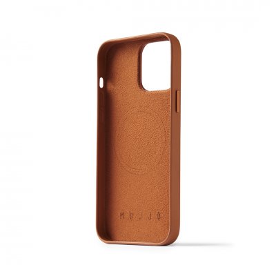 Mujjo Full Leather Case with MagSafe for iPhone 14 Pro Max - Tan