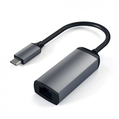 Satechi USB-C til Gigabit Ethernet-adapter - Space grey