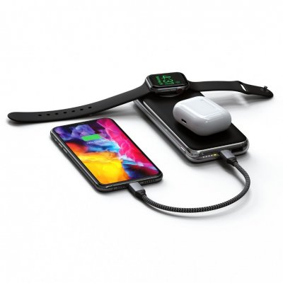 Satechi Quatro - Powerbank with built in Qi-charger and Apple Watch charger